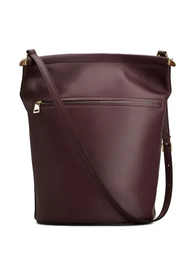Tod's Magenta Bag Bucket Bag In Leather Small In Burgundy