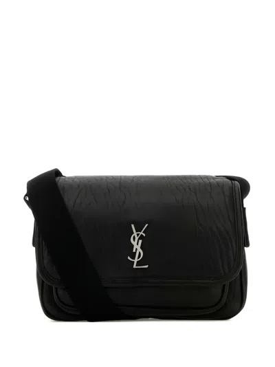 Saint Laurent Borsa A Tracolla Messenger Piccola In Pelle Nera Uomo In Black