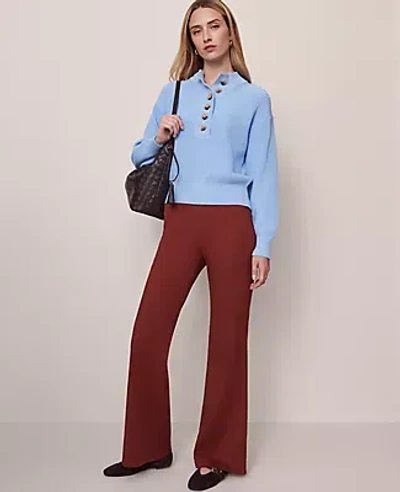 Ann Taylor Petite Weekend Collection Go-everywhere Flare Pant In Brown