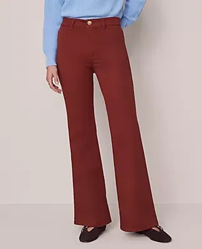 Ann Taylor Petite Weekend Collection Go-everywhere Flare Pant In Brown