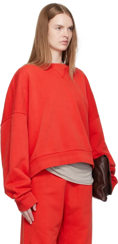 Entire Studios Red Box Crew Sweatshirt In Red