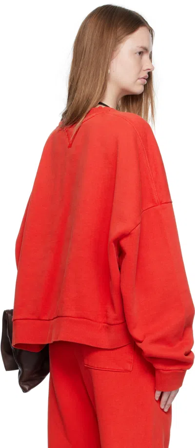 Entire Studios Red Box Crew Sweatshirt In Red