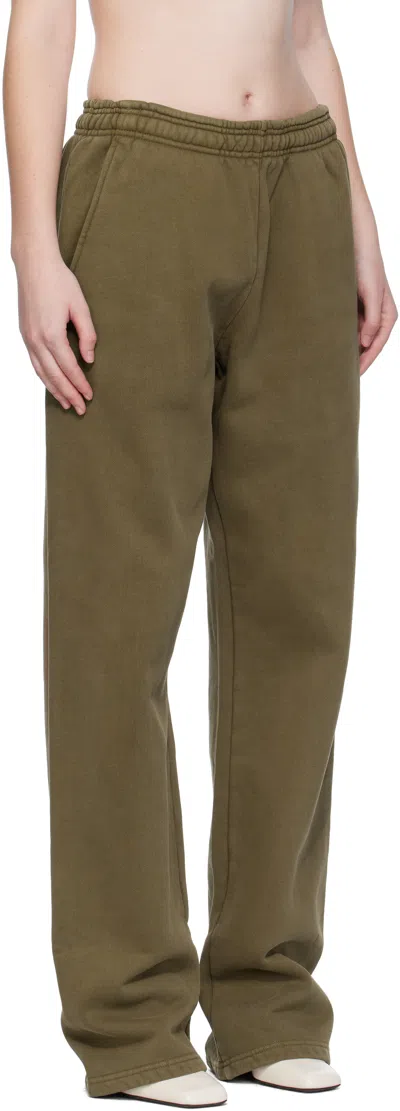 Entire Studios Green Straight-leg Sweatpants In Green