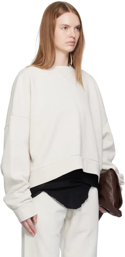 Entire Studios Off-white Box Crew Sweatshirt In White
