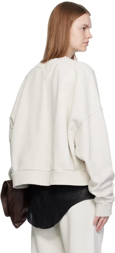 Entire Studios Off-white Box Crew Sweatshirt In White