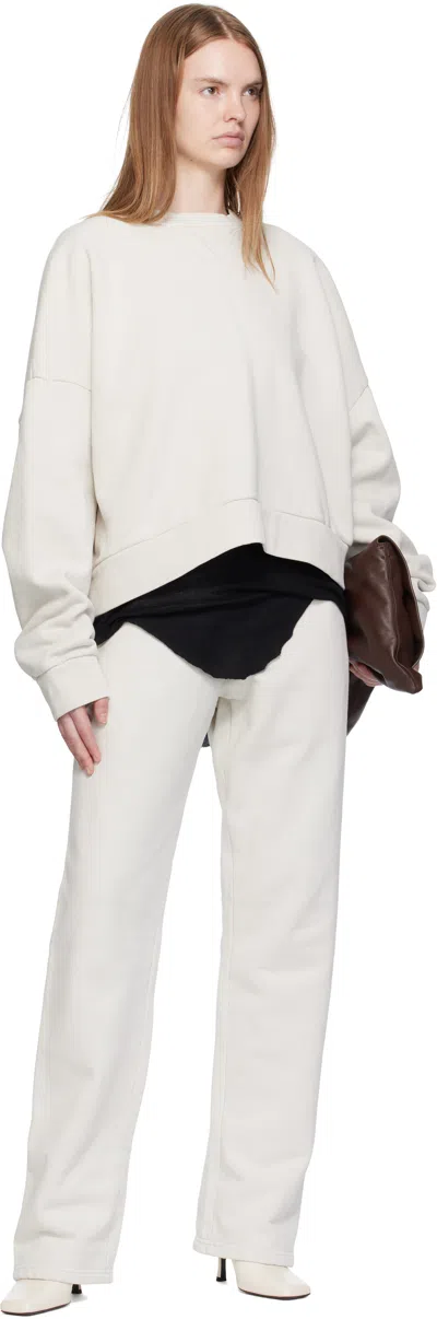 Entire Studios Off-white Box Crew Sweatshirt In White