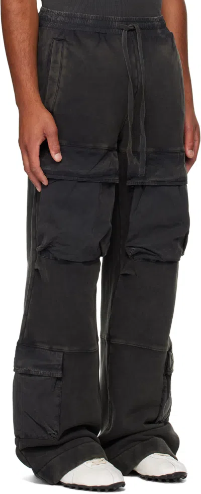 Entire Studios Gray Utility Sweatpants In Black