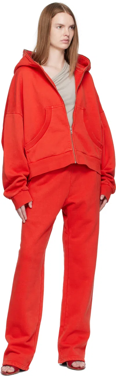 Entire Studios Red Straight-leg Sweatpants In Red