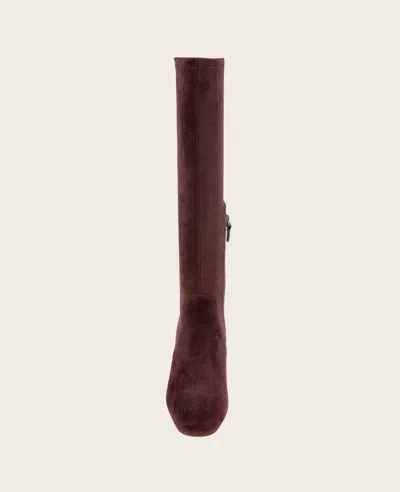 Gentle Souls - Emily Micro Suede Stretch Boot With Wide Calf In Burgundy