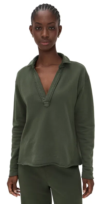 Frank & Eileen Patrick Popover Henley Caper In Green
