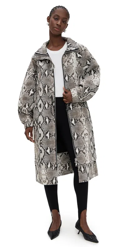 Essentiel Antwerp Identify Oversized Rain Coat Combo1 Off White In Black