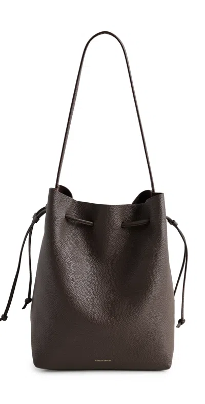 Mansur Gavriel Drawstring Cabas Bag Chocolate In Brown