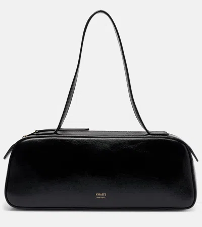 Khaite Rectangular Handbag In Smooth Calf Leather In Black