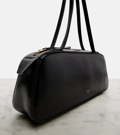 Khaite Rectangular Handbag In Smooth Calf Leather In Black