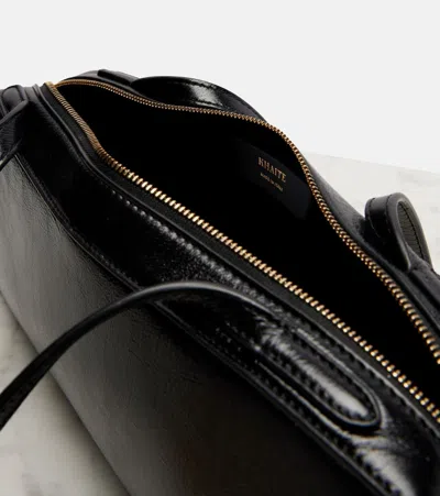 Khaite Rectangular Handbag In Smooth Calf Leather In Black
