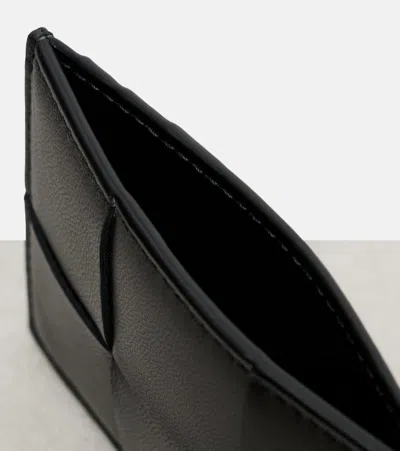 Bottega Veneta Rectangular Design Leather Card Holder In Black