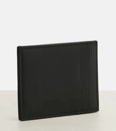 Bottega Veneta Rectangular Design Leather Card Holder In Black