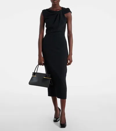 Givenchy Black Stretch Cady Dress In Black