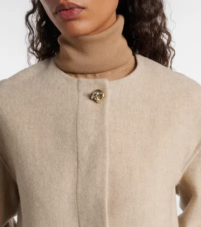 Veronica Beard Philips Cropped Jacket In Oatmeal Melange In Neutral