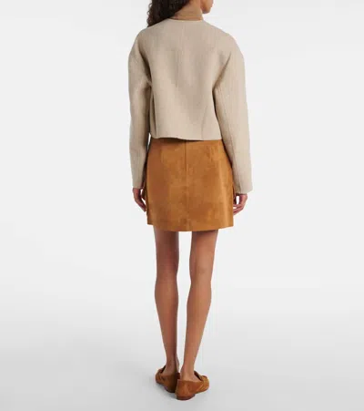 Veronica Beard Philips Cropped Jacket In Oatmeal Melange In Neutral