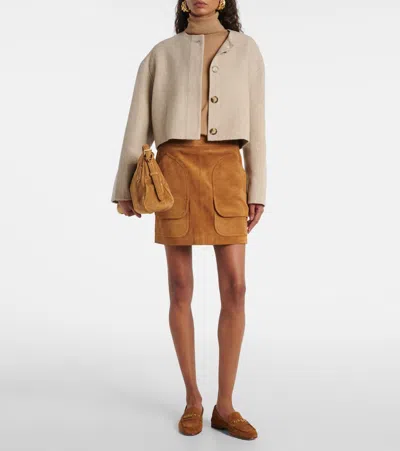 Veronica Beard Philips Cropped Jacket In Oatmeal Melange In Neutral