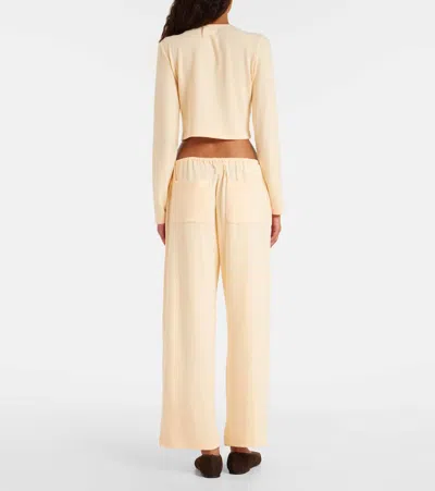 Leset Lauren Crop Cardigan In Vanilla In Neutral