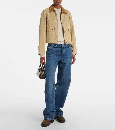 Burberry Mini Highlands Bowling Handbag And Handles In Neutral