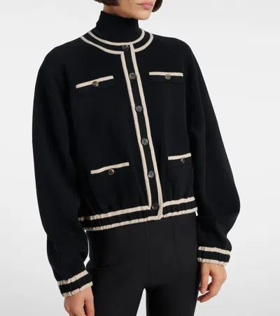 Tory Burch Wool And Cashmere-blend Jacket In Black