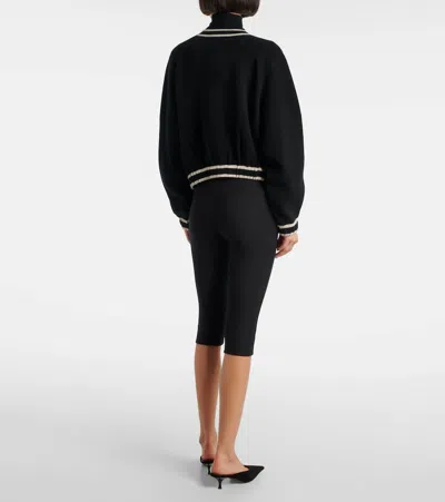 Tory Burch Wool And Cashmere-blend Jacket In Black
