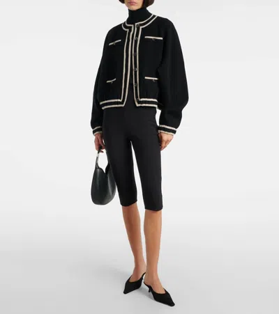 Tory Burch Wool And Cashmere-blend Jacket In Black