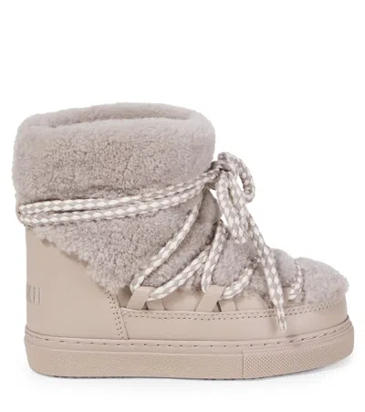 Inuikii Leather-trimmed Shearling Snow Boots In Multi