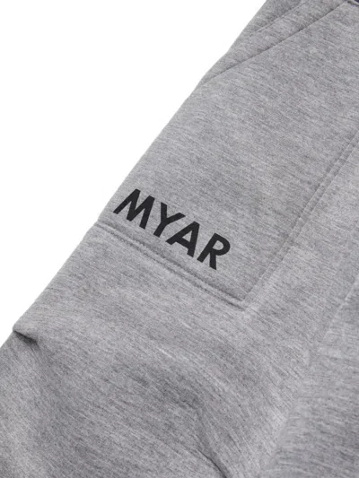 Myar Logo-patch Pocket Trousers In Gray