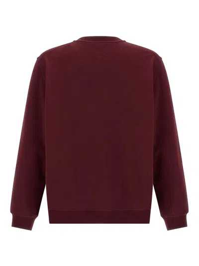 Brunello Cucinelli Men Cotton Sweatshirt With Print On The Front In Red