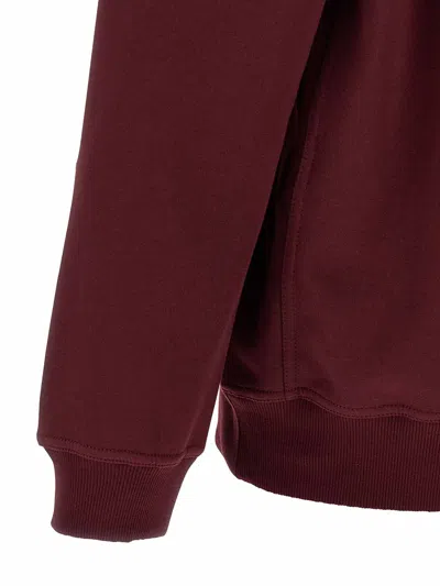 Brunello Cucinelli Men Cotton Sweatshirt With Print On The Front In Red