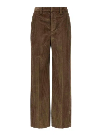 Brunello Cucinelli Cotton Corduroy Pants In Brown