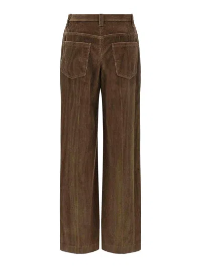 Brunello Cucinelli Cotton Corduroy Pants In Brown