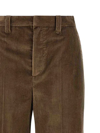 Brunello Cucinelli Cotton Corduroy Pants In Brown