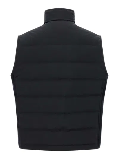Brioni 'golf Capsule' Sleeveless Padded High Collar Vest In Blue