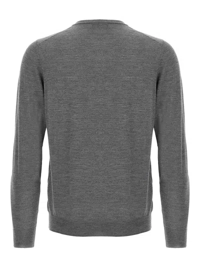 Barba Napoli Barba Wool And Silk Sweater In Gray