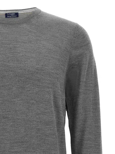 Barba Napoli Barba Wool And Silk Sweater In Gray