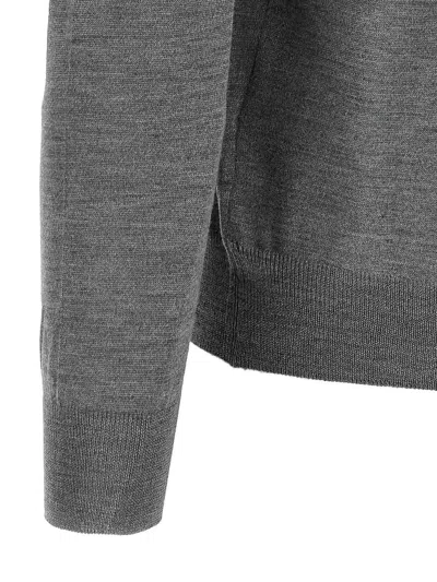 Barba Napoli Barba Wool And Silk Sweater In Gray