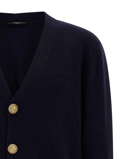 Balmain Eco-cashmere Cardigan In Black
