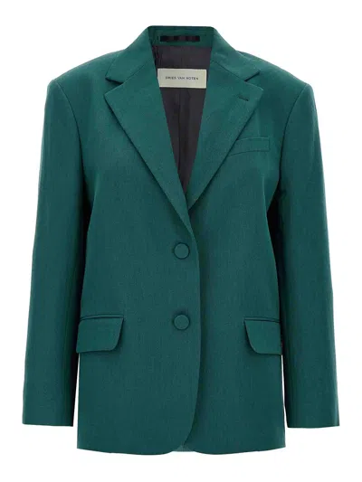Dries Van Noten Birdy Blazer In Green