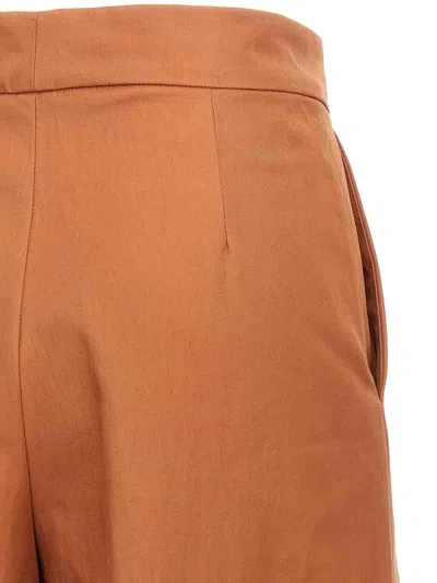 Dries Van Noten High Waist Pleated Wide Leg Trousers In Brown