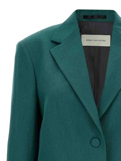 Dries Van Noten Birdy Blazer In Green