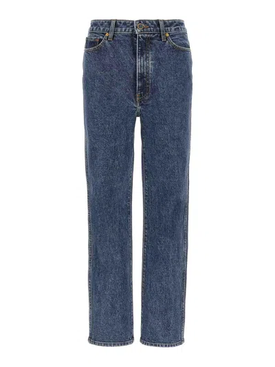 Khaite Ny Abigail Stretch Jeans In Blue