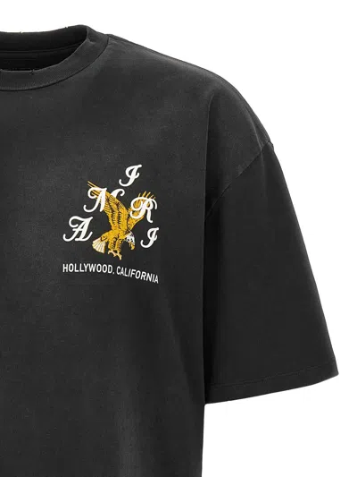 Amiri Eagle Crewneck T-shirt Embroidery In Black