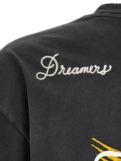 Amiri Eagle Crewneck T-shirt Embroidery In Black