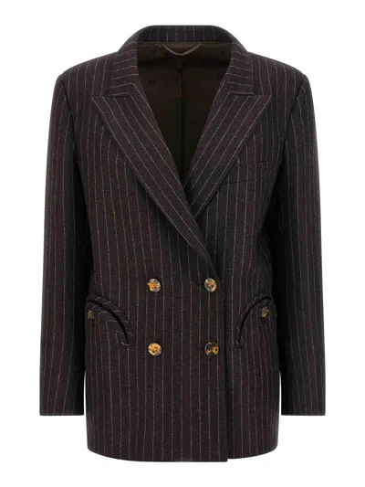Blazé Milano Wool-cashmere Everynight Double-breasted Blazer In Black