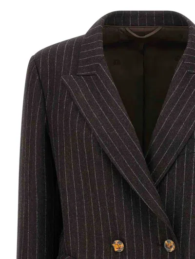Blazé Milano Wool-cashmere Everynight Double-breasted Blazer In Black